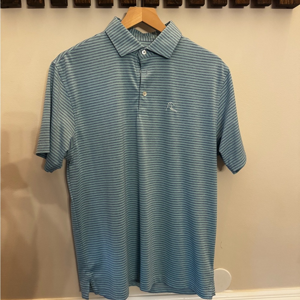 Rhoback Light Blue Striped Polo